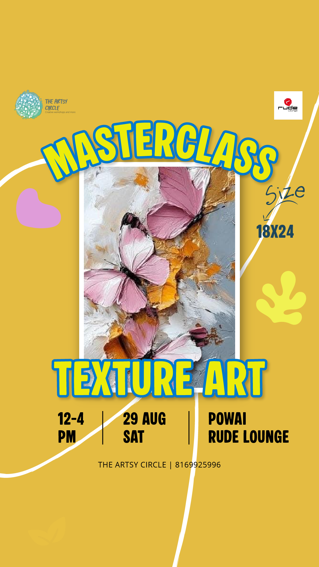Texture Art Masterclass — Powai — Powai · Rude Lounge